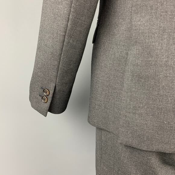 STEVEN ALAN Size 44 Charcoal Wool Notch Lapel Suit - Picture 4 of 7